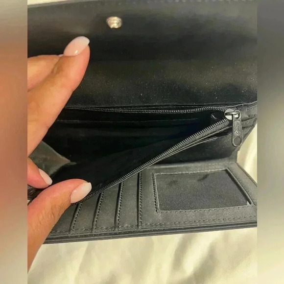 Kate Spade Black Canvas Wallet - Picture 3 of 7